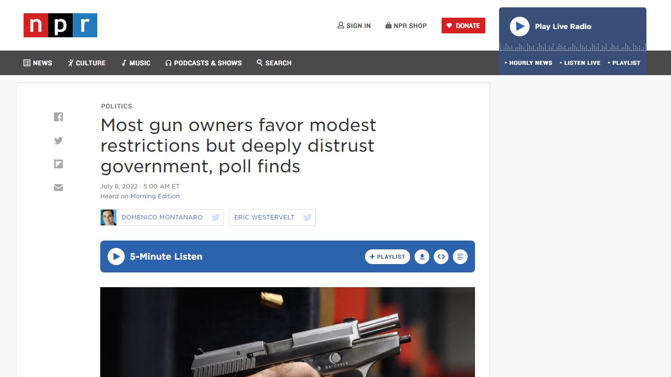 Most gun owners favor modest restrictions but deeply distrust ...